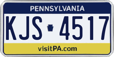 PA license plate KJS4517