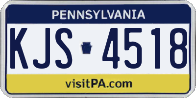 PA license plate KJS4518