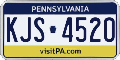 PA license plate KJS4520