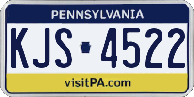 PA license plate KJS4522