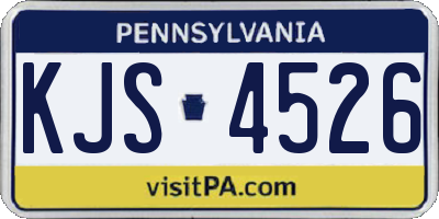 PA license plate KJS4526