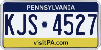 PA license plate KJS4527