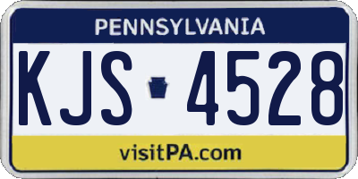 PA license plate KJS4528
