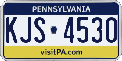 PA license plate KJS4530