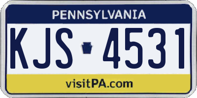 PA license plate KJS4531