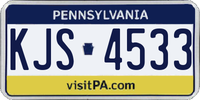 PA license plate KJS4533