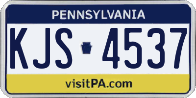 PA license plate KJS4537