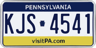 PA license plate KJS4541
