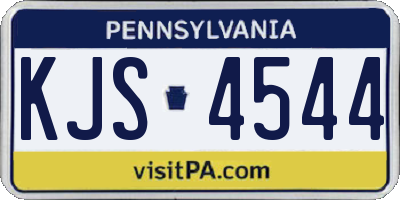 PA license plate KJS4544