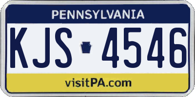 PA license plate KJS4546