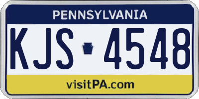 PA license plate KJS4548