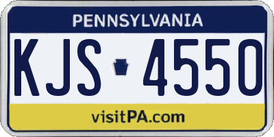 PA license plate KJS4550