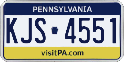 PA license plate KJS4551