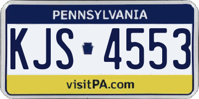 PA license plate KJS4553