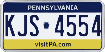 PA license plate KJS4554