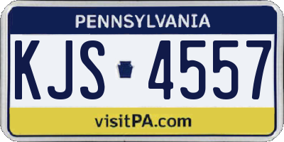 PA license plate KJS4557