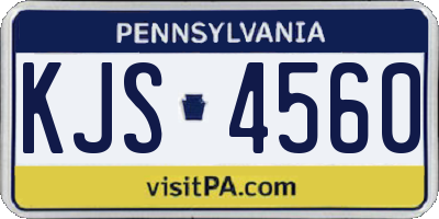 PA license plate KJS4560