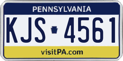 PA license plate KJS4561