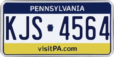 PA license plate KJS4564