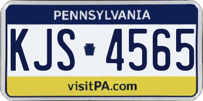 PA license plate KJS4565