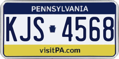 PA license plate KJS4568