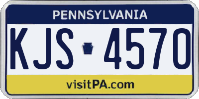 PA license plate KJS4570