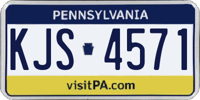 PA license plate KJS4571