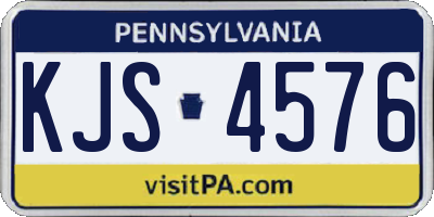 PA license plate KJS4576