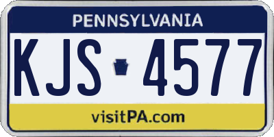 PA license plate KJS4577