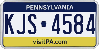 PA license plate KJS4584