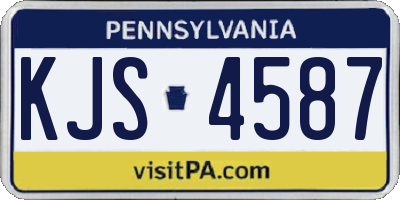 PA license plate KJS4587