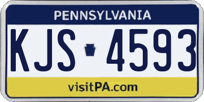 PA license plate KJS4593
