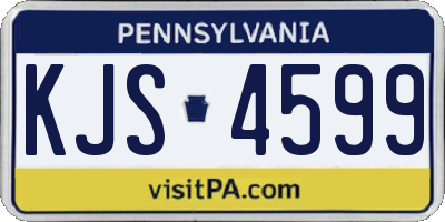 PA license plate KJS4599