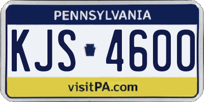 PA license plate KJS4600