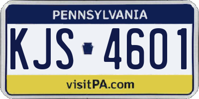 PA license plate KJS4601