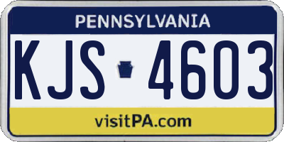 PA license plate KJS4603