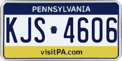 PA license plate KJS4606