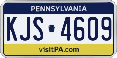 PA license plate KJS4609