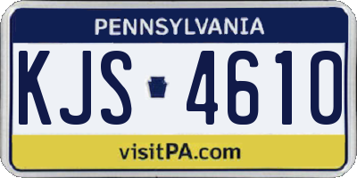 PA license plate KJS4610