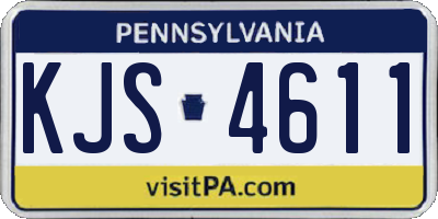 PA license plate KJS4611