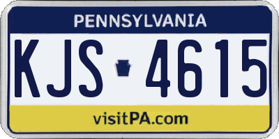 PA license plate KJS4615