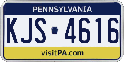 PA license plate KJS4616
