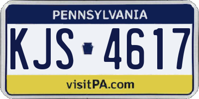 PA license plate KJS4617