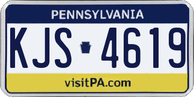 PA license plate KJS4619