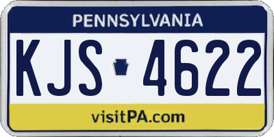 PA license plate KJS4622