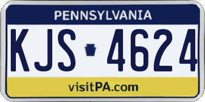 PA license plate KJS4624