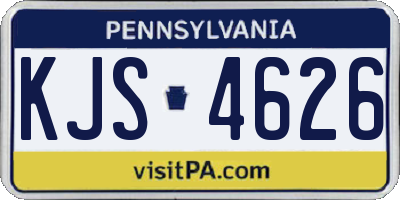 PA license plate KJS4626