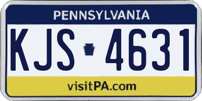 PA license plate KJS4631