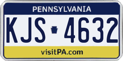 PA license plate KJS4632