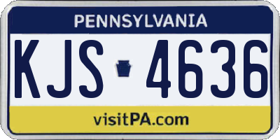 PA license plate KJS4636